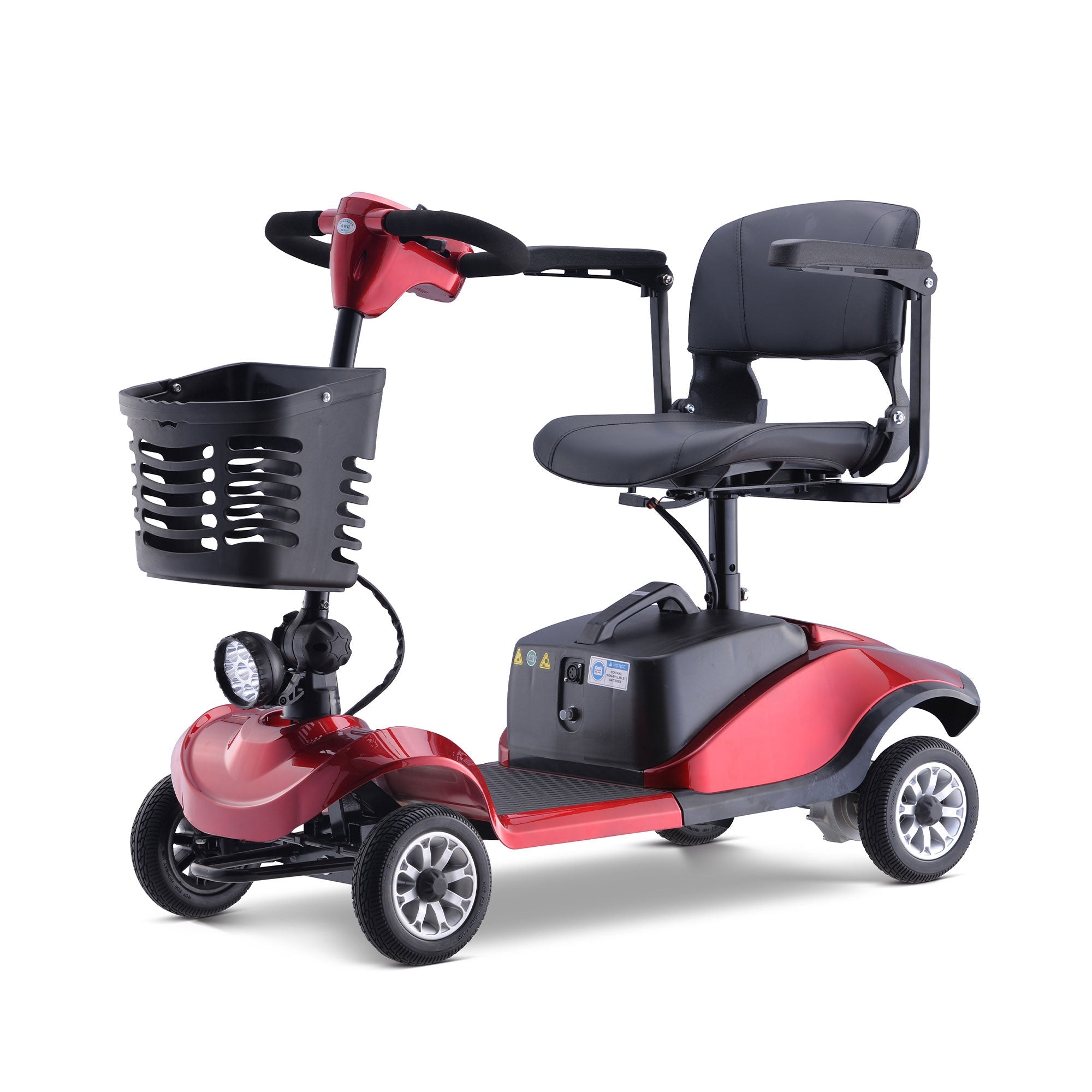 Rubicon FX01 - All Terrain & Heavy Duty 4-Wheel Mobility Scooter with Basket for Seniors & Disabled Adults | Folding, Compact, Long Range Travel